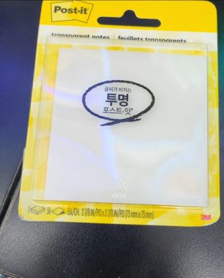 나우[3M] 포스트잇 노트 투명 메모지 30 매 (73mm x 73mm) X 2개 — 5점을 준 리뷰어가 2024년 7월 올린 사용 사진