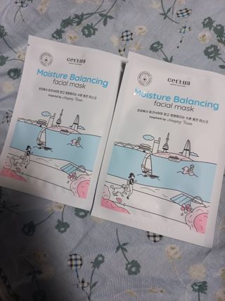 세뚜아(Cettua) [세뚜아] 모이스처 밸런싱 페이셜 마스크 Cettua Moisture Balancing Facial Mask 5매 — 5점을 준 리뷰어가 2023년 12월 올린 사용 사진