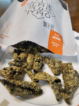 오봉산꽃부각 [만나식품] 오봉산 꽃부각 3가지 맛(오리지널, 새우맛, 매운고추맛) — 5점을 준 리뷰어가 2022년 12월 올린 사용 사진