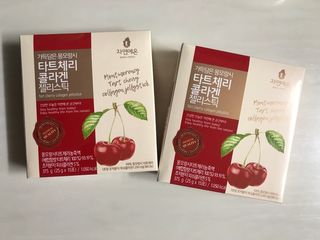 자연에온 가득담은 몽모랑시 타트체리 콜라겐 젤리스틱 — 4점을 준 리뷰어가 2021년 1월 올린 사용 사진
