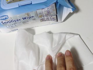 햅스 세균없는 주방 대형 2팩, HAPS sanitizer wipe — 5점을 준 리뷰어가 2022년 1월 올린 사용 사진