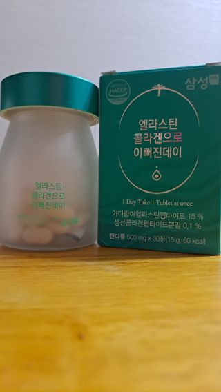 체인미 엘라스틴 콜라겐으로 이뻐진데이 500mg x 30정 — 5점을 준 리뷰어가 2021년 12월 올린 사용 사진