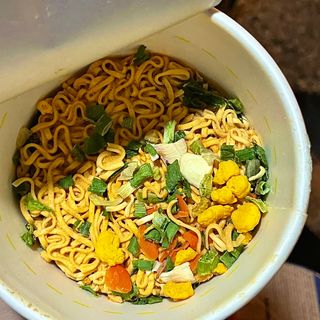NISSIN 닛신 컵누들  4종 - 씨푸드오리지날, 씨푸드 스파이시, 씨푸드 커리, 씨푸드 XO소스 — 5점을 준 리뷰어가 2022년 11월 올린 사용 사진