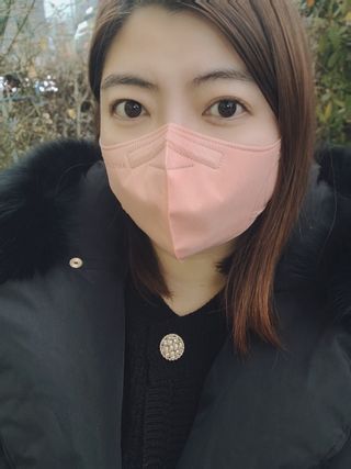 애니가드 셋업마스크 4컬러 각 10매입 [크리미베이지, 캐시미어로즈, 초콜렛브라운, 미드나잇네이비] — 5점을 준 리뷰어가 2022년 2월 올린 사용 사진