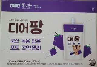 [몸엔용] 우리 아이 건강간식, 달콤한 녹용곤약젤리 디어팡 4종 — 5점을 준 리뷰어가 2021년 8월 올린 사용 사진