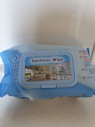 햅스 세균없는 주방 대형 2팩, HAPS sanitizer wipe — 4점을 준 리뷰어가 2022년 1월 올린 사용 사진