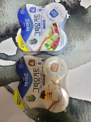 매일바이오 그릭요거트 오리지널 플레인 4개, 로스터리 커피믹스 4개 — 5점을 준 리뷰어가 2021년 12월 올린 사용 사진