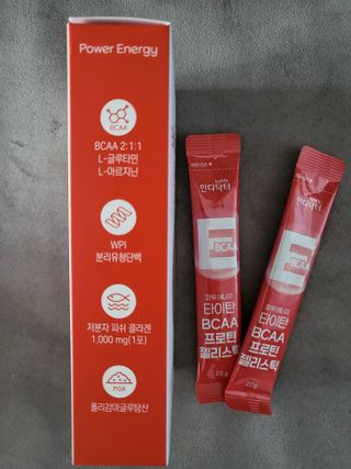[인디닥터] 타이탄 BCAA 프로틴 젤리스틱 — 5점을 준 리뷰어가 2022년 5월 올린 사용 사진