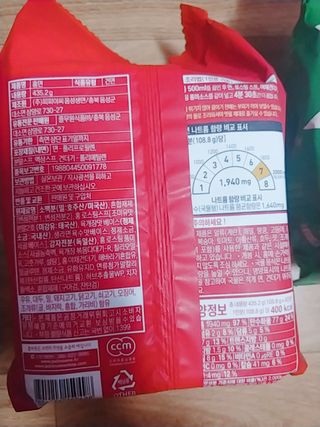 [풀무원] 자연은맛있다 정면, 백면, 홍면  세트 — 5점을 준 리뷰어가 2021년 4월 올린 사용 사진