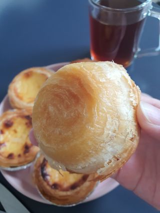 디앙뜨 포르투갈 에그타르트 오리지널 맛+패션후르츠+초콜릿타르트 맛 중 택1 — 3점을 준 리뷰어가 2021년 8월 올린 사용 사진