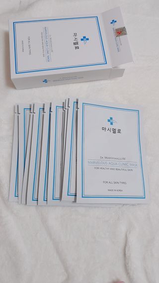 닥터마시멜로 닥터마스멜로 마블러스 아쿠아 클리닉 마스크 — 5점을 준 리뷰어가 2021년 2월 올린 사용 사진