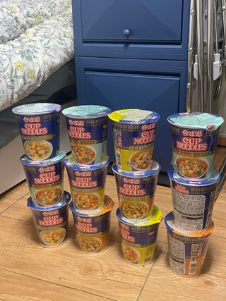 NISSIN 닛신 컵누들  4종 - 씨푸드오리지날, 씨푸드 스파이시, 씨푸드 커리, 씨푸드 XO소스 — 5점을 준 리뷰어가 2022년 2월 올린 사용 사진