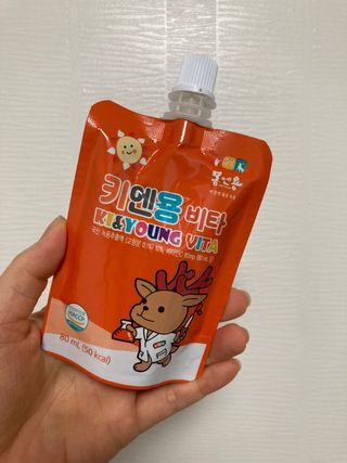 [몸엔용] 아이가 먹는 달콤 국산녹용 키엔용 비타  80ml x 10포 — 5점을 준 리뷰어가 2021년 7월 올린 사용 사진