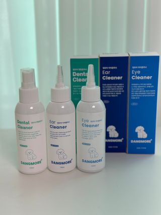 [댕모어 클리너 3종] 아이클리너 / 이어클리너 / 덴탈클리너 3종 세트 (120ml) — 5점을 준 리뷰어가 2023년 8월 올린 사용 사진