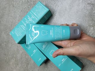 치과에서 쓰는 치약 _ 라벨제로 저불소 꼬마, 키즈, 유아, 베이비, 주니어 안전한 어린이치약 — 5점을 준 리뷰어가 2023년 1월 올린 사용 사진