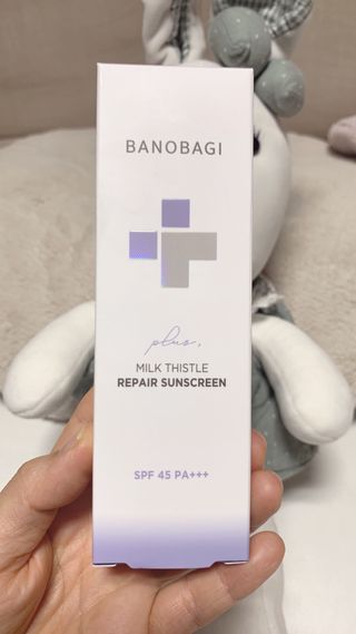 바노바기 코스메틱 바노바기 밀크씨슬 리페어 시카 선스크린 플러스 50ml — 5점을 준 리뷰어가 2023년 2월 올린 사용 사진