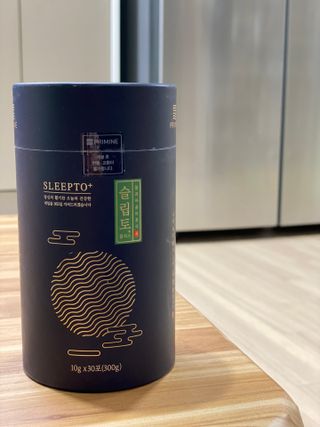 프리마인 자체 기업부설 연구소에서 찾아낸 건강한 수면의 비밀.  슬립토 플러스 30포 — 3점을 준 리뷰어가 2021년 12월 올린 사용 사진