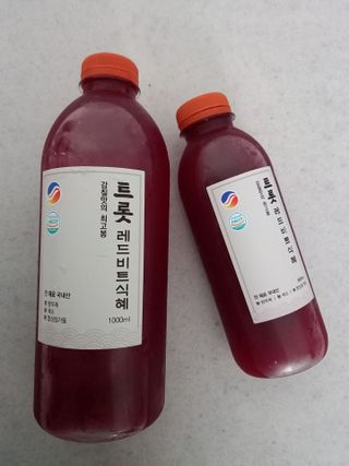 트롯전통식혜 트롯레드비트식혜 1리터 +500리터 — 5점을 준 리뷰어가 2021년 5월 올린 사용 사진