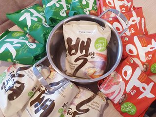[풀무원] 자연은맛있다 정면, 백면, 홍면  세트 — 5점을 준 리뷰어가 2021년 4월 올린 사용 사진