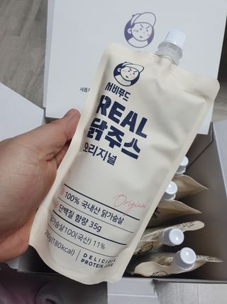 서비푸드 리얼 닭주스 오리지널 200g 1세트 10개입 — 4점을 준 리뷰어가 2022년 1월 올린 사용 사진
