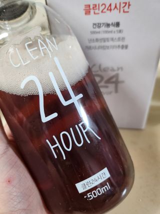 클린24시간 1BOX(5포) + 전용보틀(500ml) — 5점을 준 리뷰어가 2023년 1월 올린 사용 사진