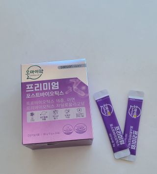 [유산균] 오마이락 프리미엄 포스트바이오틱스 30P — 5점을 준 리뷰어가 2022년 11월 올린 사용 사진