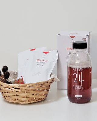 클린24시간 1BOX(5포) + 전용보틀(500ml) — 5점을 준 리뷰어가 2022년 10월 올린 사용 사진