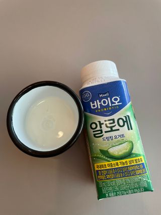 LIVE 매일바이오 알로에 드링킹 요거트 — 5점을 준 리뷰어가 2022년 4월 올린 사용 사진