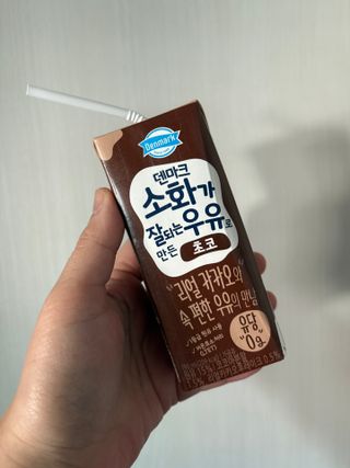 [구매평]덴마크 소화가 잘되는 우유로 만든 초코, 190ml, 24개 — 5점을 준 리뷰어가 2025년 2월 올린 사용 사진