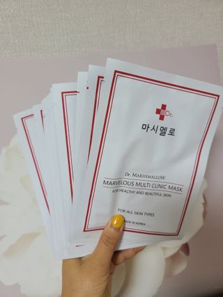 닥터마시멜로 마블러스 멀티 클리닉 마스크 — 5점을 준 리뷰어가 2021년 6월 올린 사용 사진