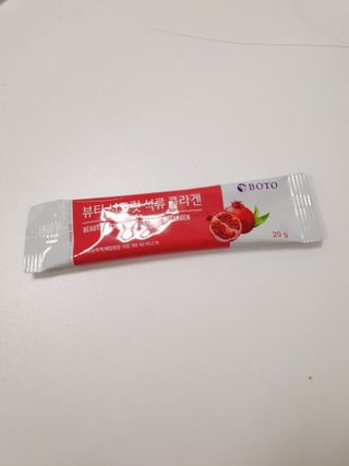 보뚜 슈퍼푸드 뷰티 시크릿 석류 콜라겐 젤리스틱 15포 — 5점을 준 리뷰어가 2021년 12월 올린 사용 사진