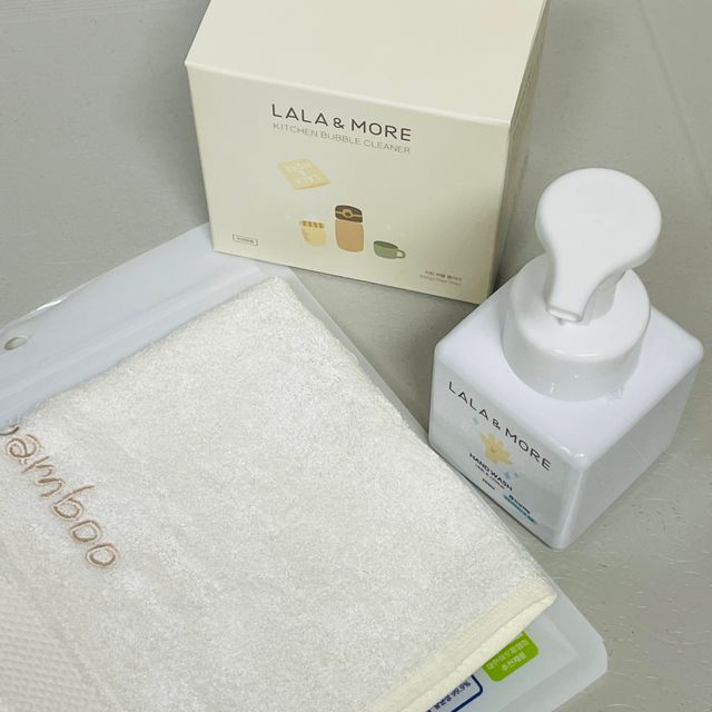라라앤모어 핸드워시+헨드타올+키친버블클리너 리뷰 사진