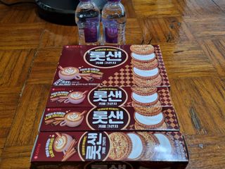 롯데제과 롯샌 카페크런치 — 5점을 준 리뷰어가 2021년 10월 올린 사용 사진