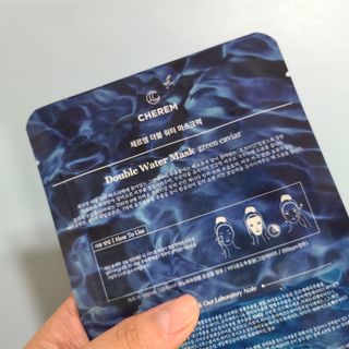 체르엠 그린 케비어 더블워터 마스크팩 5매입  2팩 — 5점을 준 리뷰어가 2021년 10월 올린 사용 사진