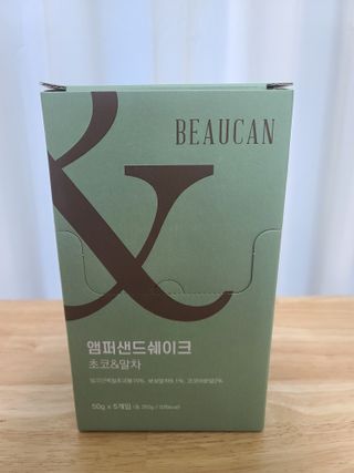 [뷰캔] 건강한 식사대용 앰퍼샌드 단백질 쉐이크 초코&말차 50g — 5점을 준 리뷰어가 2022년 6월 올린 사용 사진