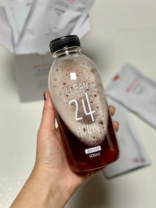 클린24시간 1BOX(5포) + 전용보틀(500ml) — 5점을 준 리뷰어가 2022년 12월 올린 사용 사진