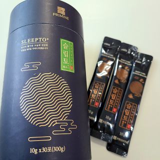 프리마인 자체 기업부설 연구소에서 찾아낸 건강한 수면의 비밀.  슬립토 플러스 30포 — 4점을 준 리뷰어가 2021년 11월 올린 사용 사진