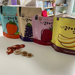 아비삭 과일칩 딸기, 감, 포도, 바나나 4종 — 3.5점을 준 리뷰어가 2021년 9월 올린 사용 사진