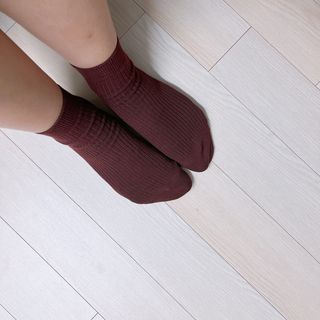 [사이즈가 있는 양말 필로이] 남/여 골지 발목 양말 4족 세트 남【S, M, L, XL】여【S, M, L】_컬러 랜덤 — 5점을 준 리뷰어가 2022년 6월 올린 사용 사진