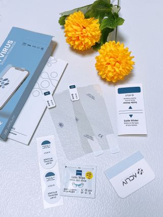 아클리브 Premium 항균 항바이러스 액정 보호필름(iPhone) — 5점을 준 리뷰어가 2022년 1월 올린 사용 사진