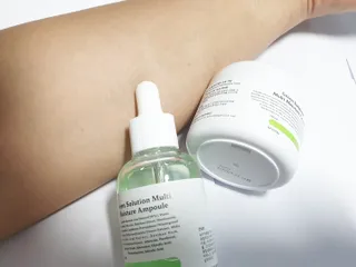 [녹산] 그린 솔루션 멀티 수분 앰플 + 그린 솔루션 멀티 수분크림 — 4점을 준 리뷰어가 2022년 10월 올린 사용 사진