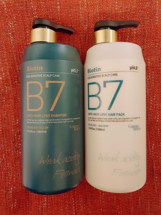 [포레스트스토리] B7 안티 헤어로스 샴푸1,000ml + 헤어팩 1,000ml — 5점을 준 리뷰어가 2021년 4월 올린 사용 사진