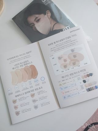 애니가드 셋업메베마스크 (대형 4컬러 + 중형 4컬러) — 5점을 준 리뷰어가 2022년 4월 올린 사용 사진