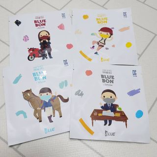 [블루 본 아이노우] 유아용 컬러마스크 40 PCS SET 2중 택 1 — 5점을 준 리뷰어가 2021년 4월 올린 사용 사진