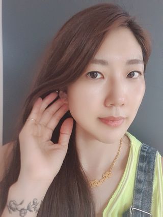 [골드앤디어]14k 미니 스틱 바 귀걸이_3color — 3점을 준 리뷰어가 2021년 6월 올린 사용 사진