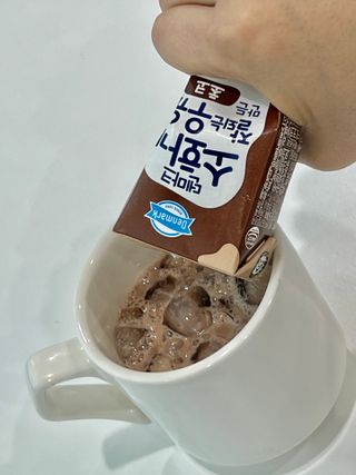 [구매평]덴마크 소화가 잘되는 우유로 만든 초코, 190ml, 24개 — 5점을 준 리뷰어가 2025년 2월 올린 사용 사진