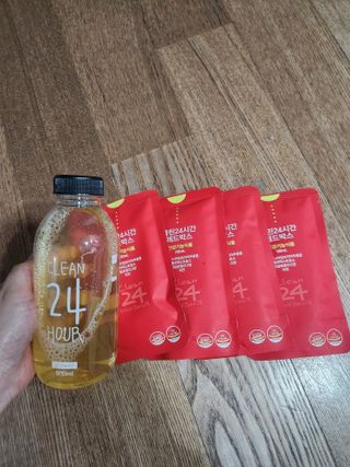 클린24시간 레드박스 1BOX(5포) + 전용보틀(500ml) — 5점을 준 리뷰어가 2024년 2월 올린 사용 사진