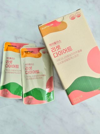 [경남제약헬스케어] 케어플러스 리셋 다이어트 청포도맛 100ml X 5포 (5일분) — 5점을 준 리뷰어가 2023년 4월 올린 사용 사진
