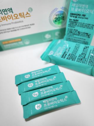 앙팡 패밀리면역 프로바이오틱스 2g x 100포 — 5점을 준 리뷰어가 2022년 10월 올린 사용 사진