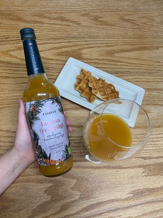 H365 [Kaskein Luomutyrniglögi] 핀란드 전통 무알콜 멀드와인 시벅톤 글로기 — 3점을 준 리뷰어가 2021년 4월 올린 사용 사진